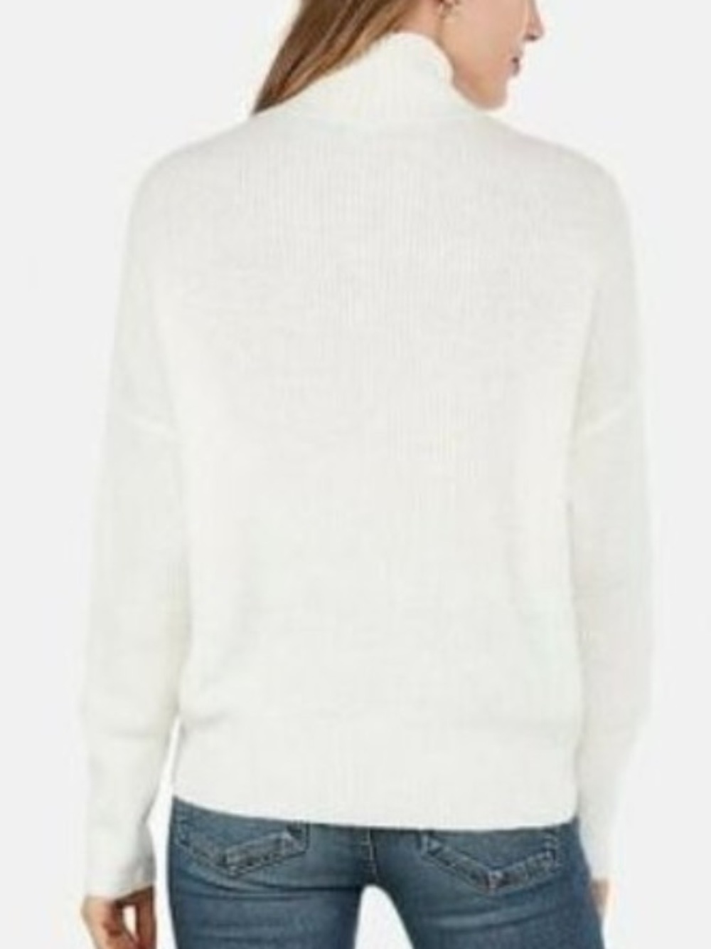 Express Women Size XS Retro Rainbow Stripe Mock Turtleneck Sweater NWT - Picture 2 of 11